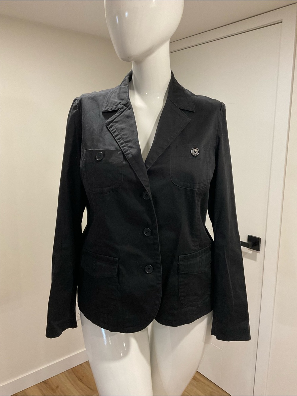Encore Jeans Black Button-Front Women's Blazer Jacket